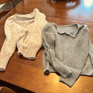 2 cozy sweaters - small